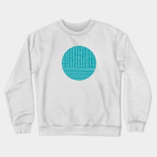 Digital Stitches Circle Turquoise Crewneck Sweatshirt